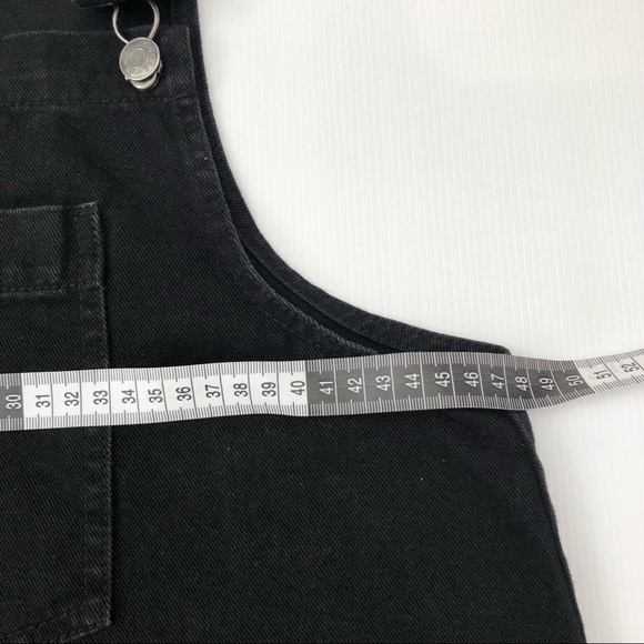 Pull & Bear Black Pinafore Dress Denim Overalls - Picture 9 of 10